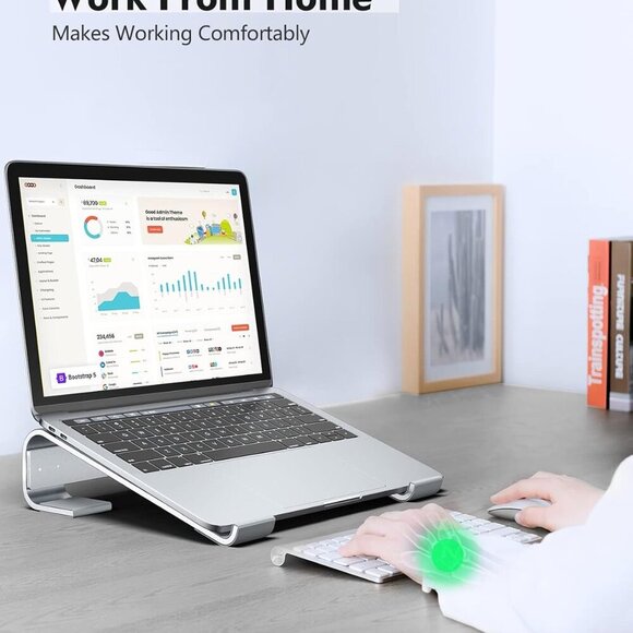 Laptop Stand for Desk,Aluminum Computer Stand for Cooling,Sturdy Stable Ergonomi - Picture 8 of 8